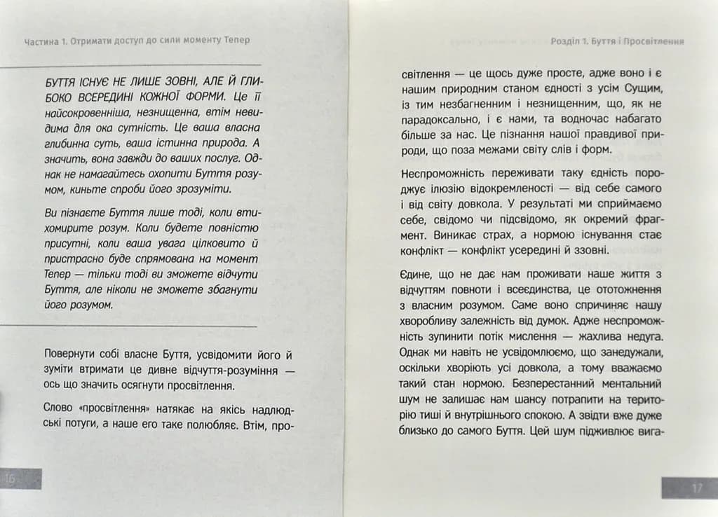 Сила моменту Тепер. Практика. Основні ідеї, медитації та духовні вправи — мініатюра 4
